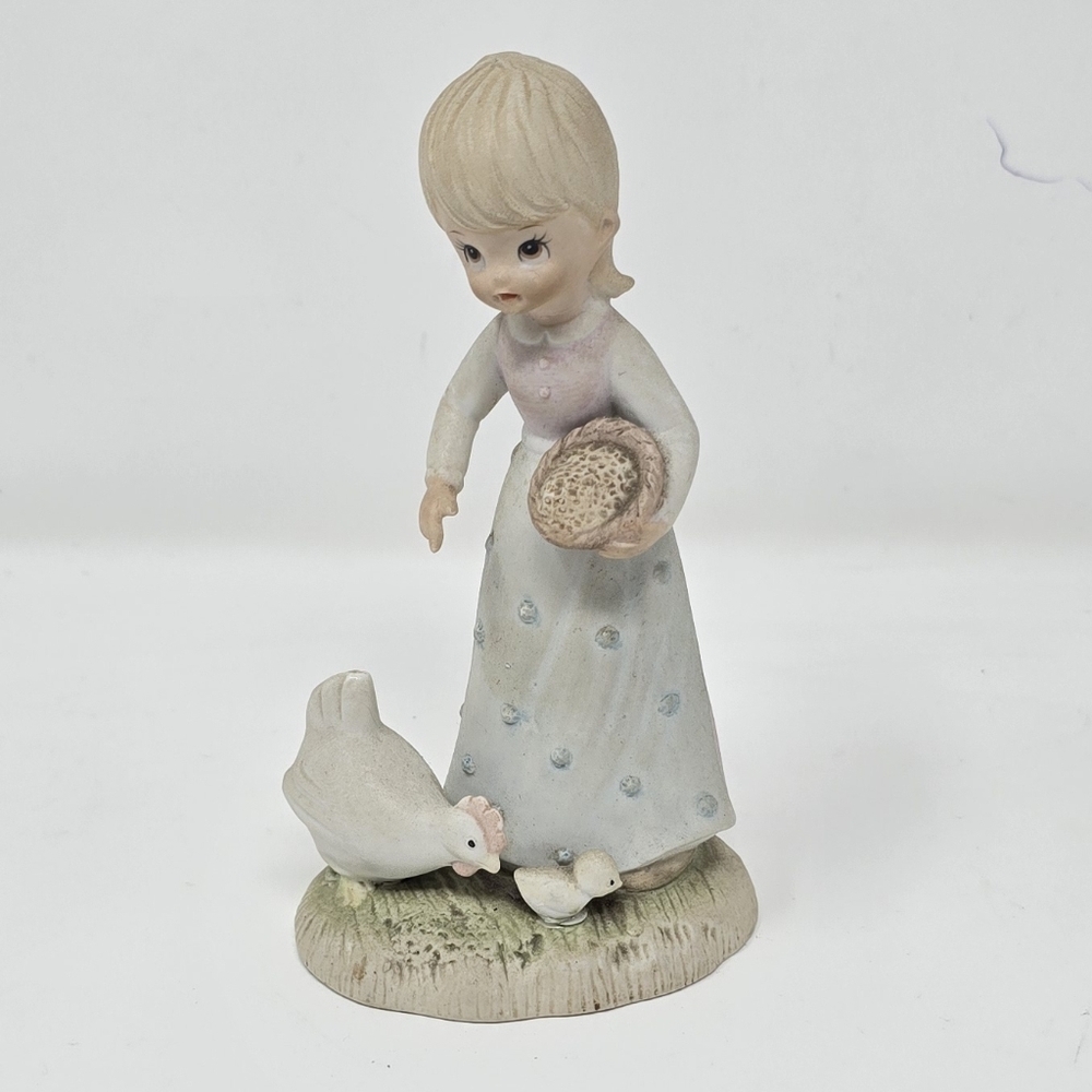 Vtg Lefton figurine 1982 the christopher collection seeds of kindness porcelain